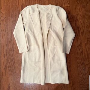 Off white long cardigan